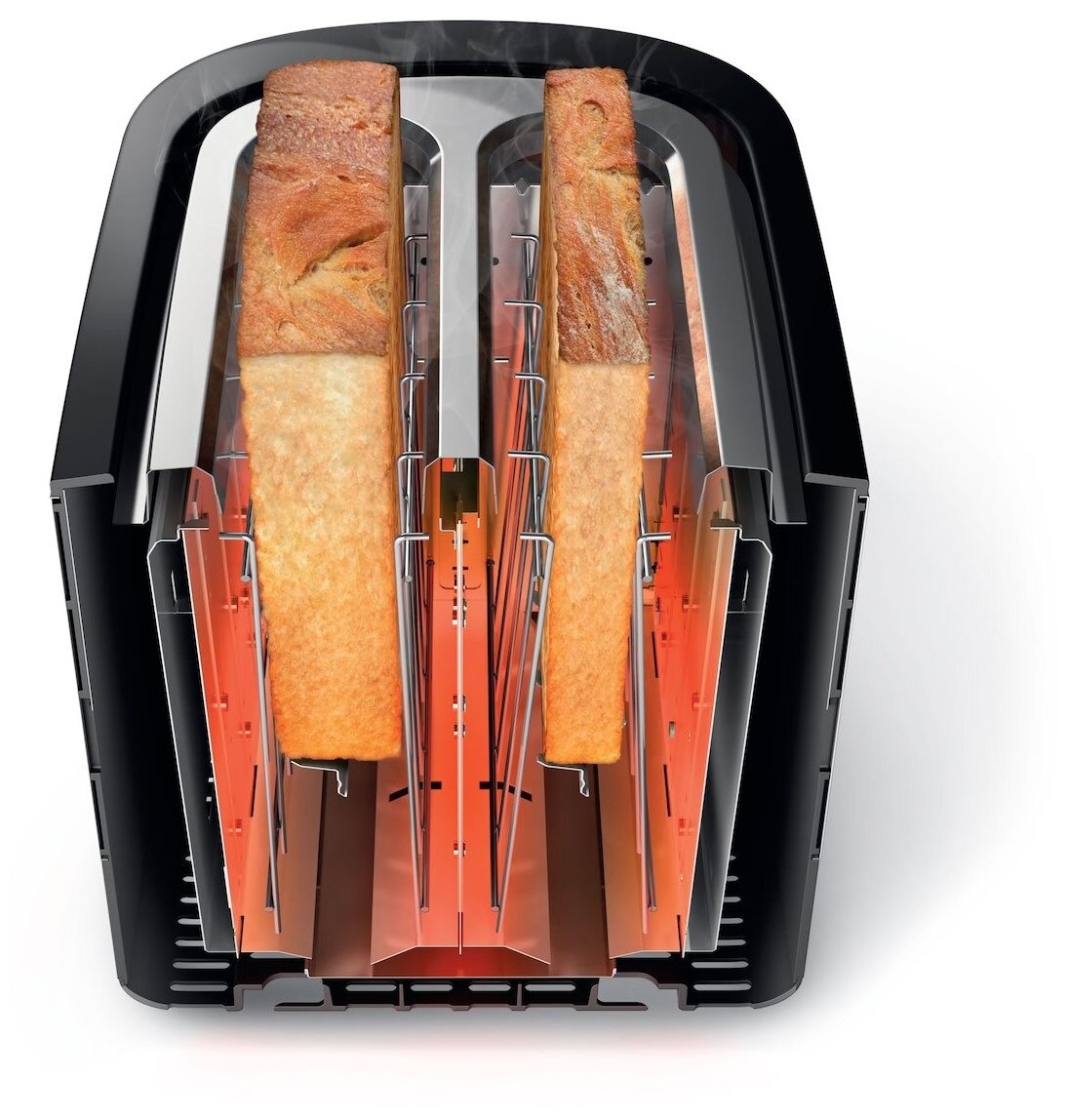 Тостер Philips HD2635/90 серебристый чёрный - фото №5