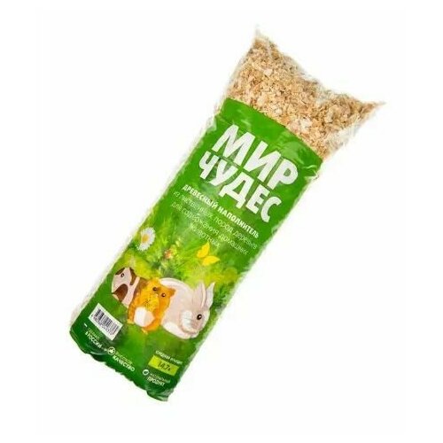 Мир чудес, Древесный наполнитель на основе стружки древесины и опилок лиственных пород, для грызунов 400 г