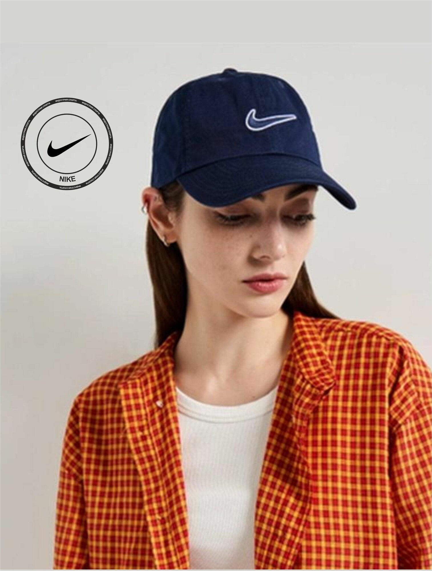 Бейсболка NIKE Club Unstructured Swoosh Cap для мужчин и женщин, размер M/L, blue — фото 1