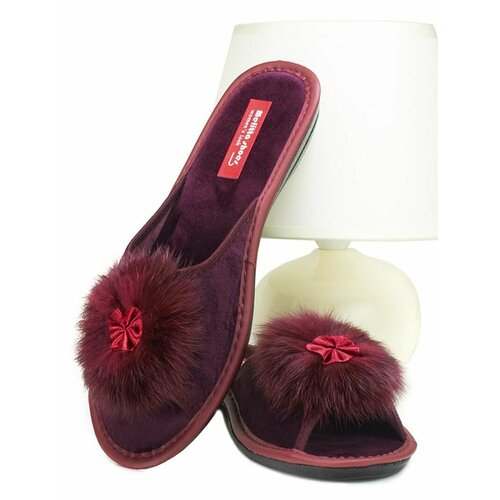 фото Тапочки melitta shoes, размер 40 =25,5см, бордовый