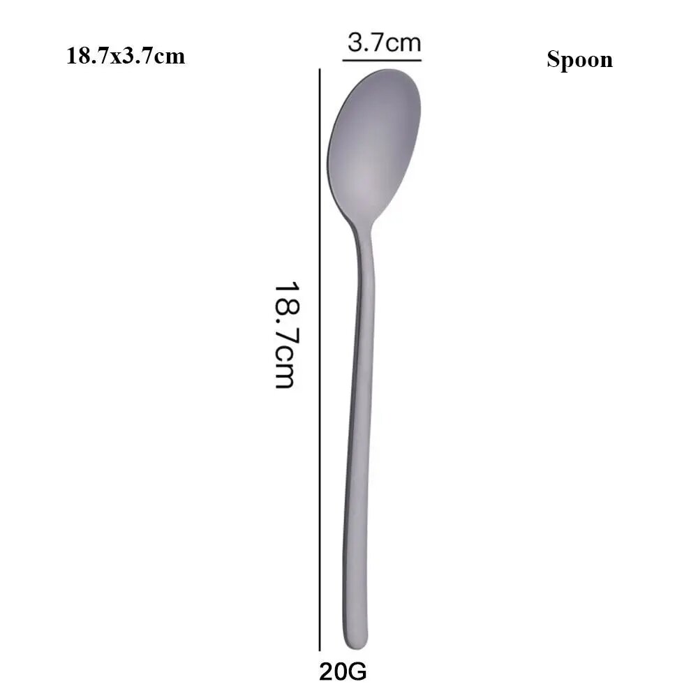 Портативная титановая ложка Silver 18.7x3.7cm-Spoon