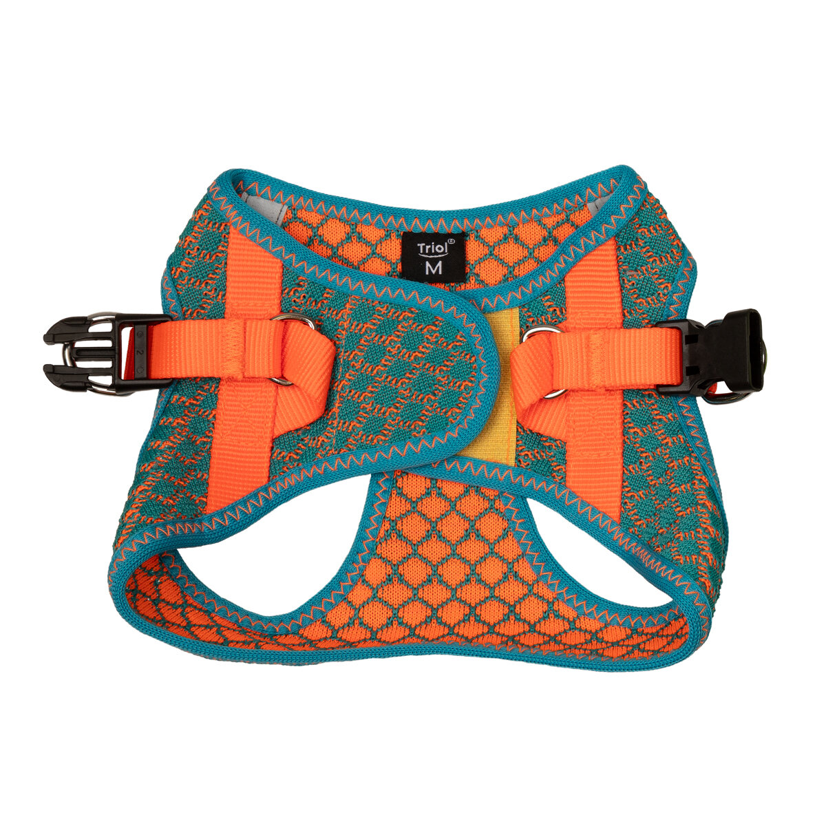 Шлейка для собак "Нео", мягкая, со светоотражающими элементами, размер M, обхват груди 41-44cм