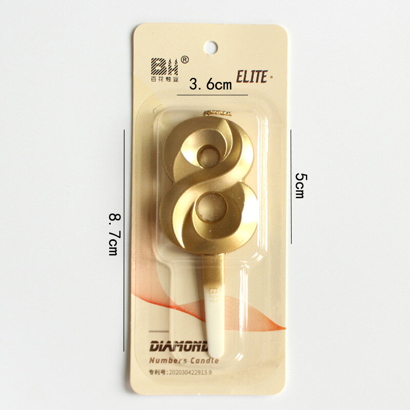 Свечи в форме цифр на день рождения. Каждая цифра имеет индивидуальный дизайн и смотрится на торте ярко и красиво