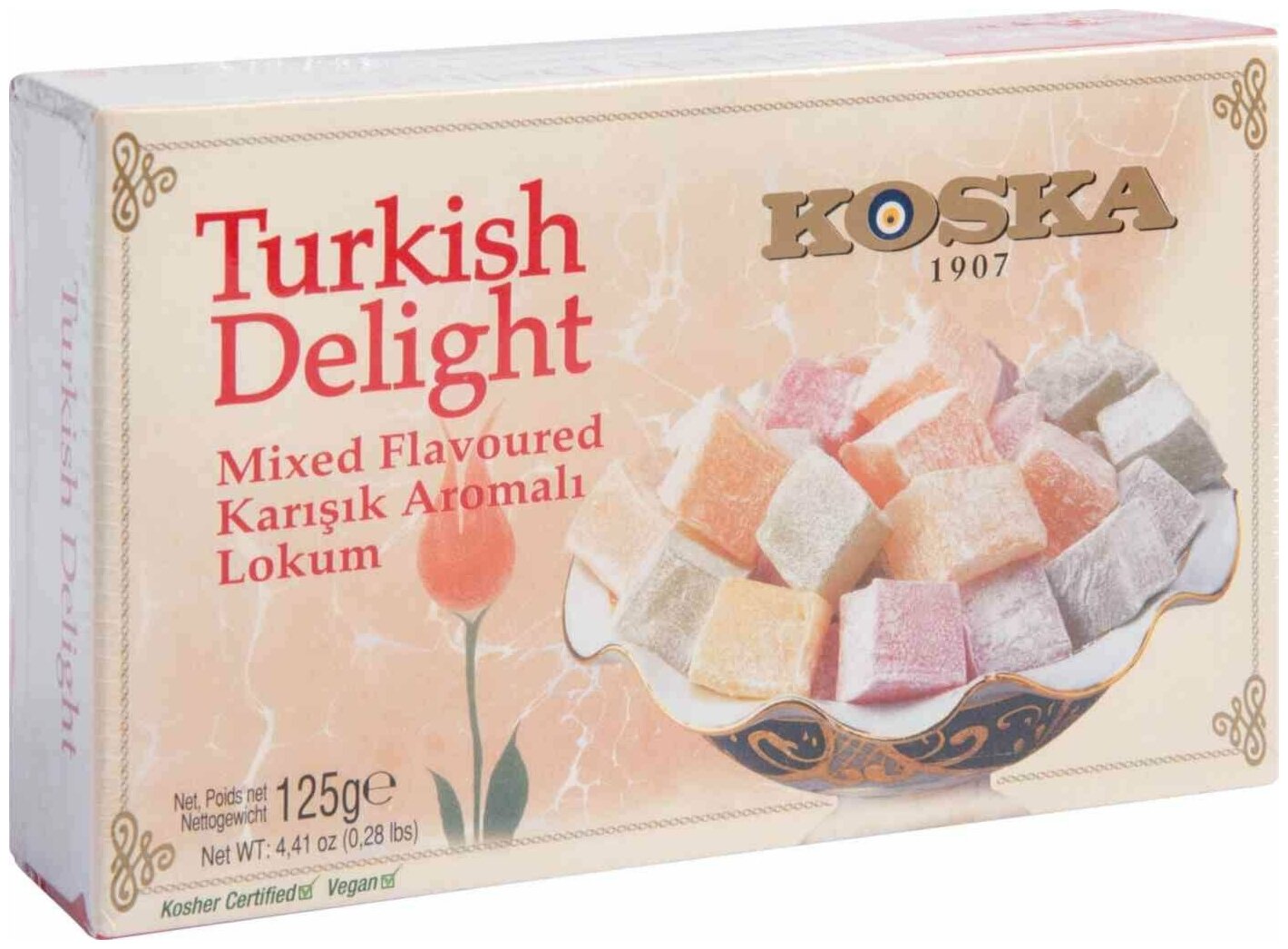 Рахат-лукум ассорти вкусов (Turkish Delight) Koska | Коска 125г - фотография № 1