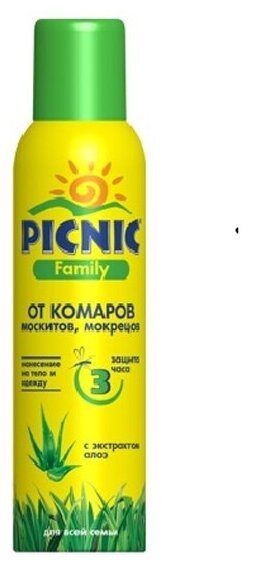 Аэрозоль Picnic Family от комаров, 150 мл