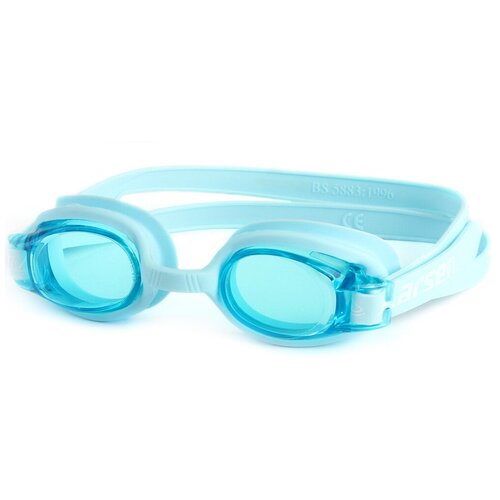 фото Очки плавательные larsen ds204 голубой (силикон+поликарбонат)