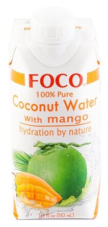 Кокосовая вода с манго "FOCO" 330 мл Tetra Pak 1шт - фотография № 6