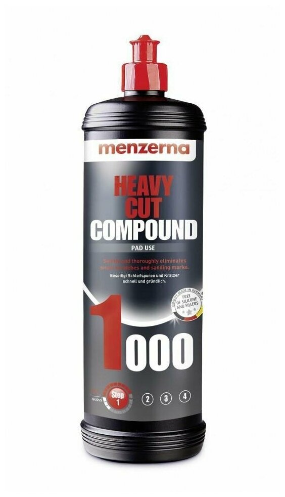 Высокоабразивная полировальная паста Menzerna Heavy Cut Compound 1000 , объем 1 кг.