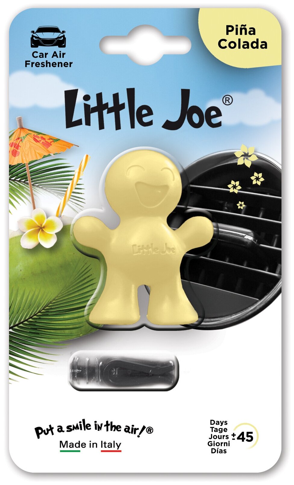 Ароматизатор в дефлектор улыбающийся человечек Little Joe Classic Classic Pina Colada, Пина колада