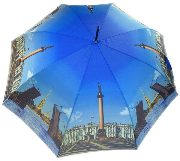 Зонт-трость ART Pride, полуавтомат, 2 сложения, купол 100 см., 8 спиц