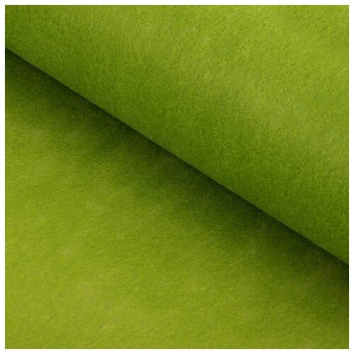 Фетр для упаковок и поделок, однотонный, оливковый, двусторонний, зеленый, рулон 1шт, 0,5 x 20 м