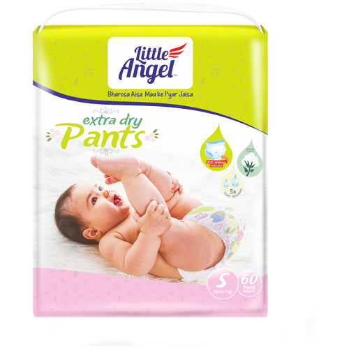 фото Подгузники-трусики детские little angel extra dry, 2/s (0-7 кг)