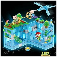 Конструктор LX Майнкрафт Minecraft Нападение на затопленную крепость, 503 детали совместим с лего