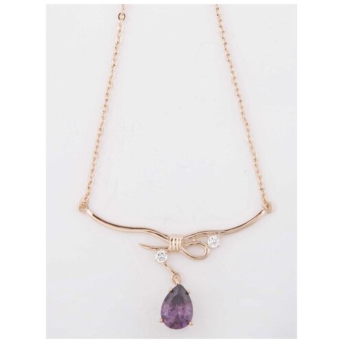 Колье Lotus Jewelry, аметист, длина 40 см, фиолетовый