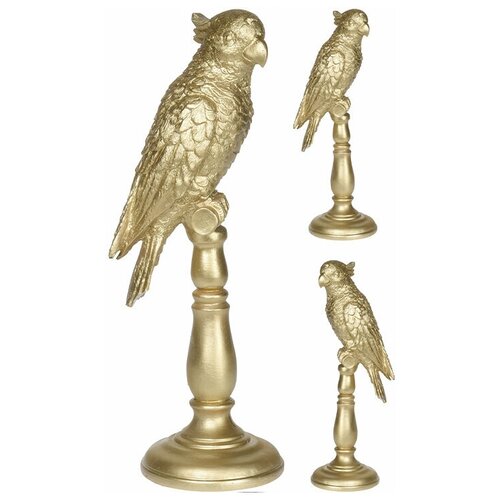 Статуэтка "Попугай" золотая Garda Decor 795201420