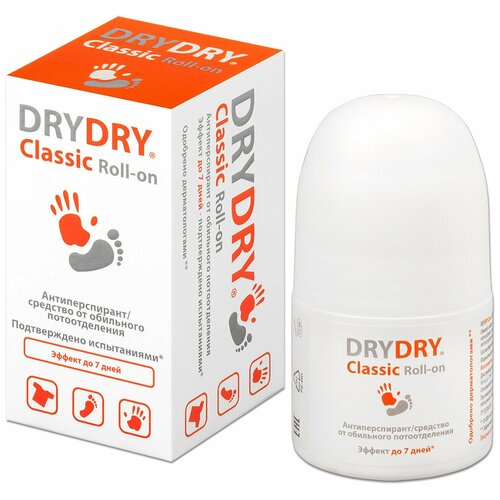 Купить DRY DRY / драй драй Классик шариковый дезодорант антиперспирант от потливости Classic Roll-on 35мл, DryDry