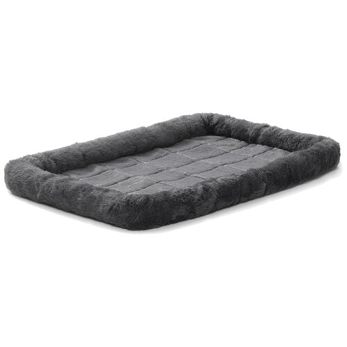 MidWest лежанка Pet Bed меховая 61х46 см серая лежанка midwest pet bed флисовая белый 53х30 см