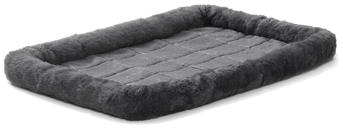 Лежанка для собак и кошек MidWest Pet Bed для собак и кошек меховая 61х46 см, серая