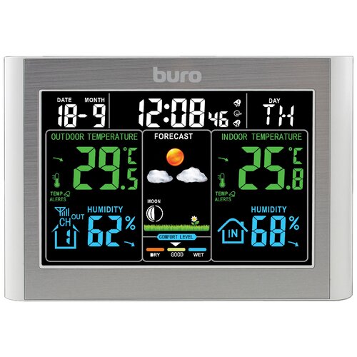 Погодная станция Buro BU-WSH114-COLOR черный