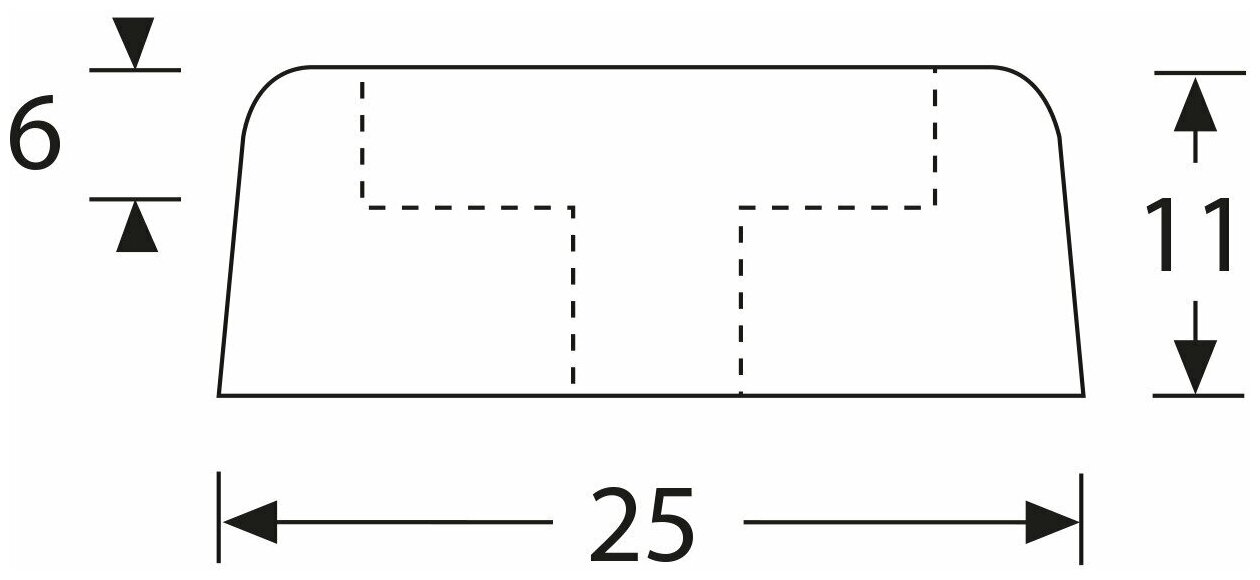 Ножка резиновая, стальная вставка внутри 25 х 11 мм (4 шт) - фотография № 3
