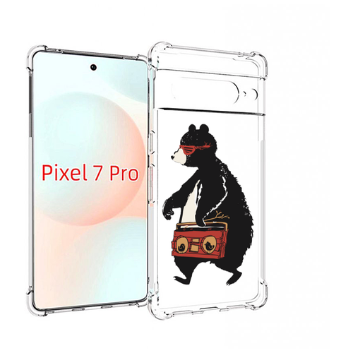 Чехол MyPads Музыкальный медведь для Google Pixel 7 Pro задняя-панель-накладка-бампер чехол mypads музыкальный медведь для google pixel 7a задняя панель накладка бампер