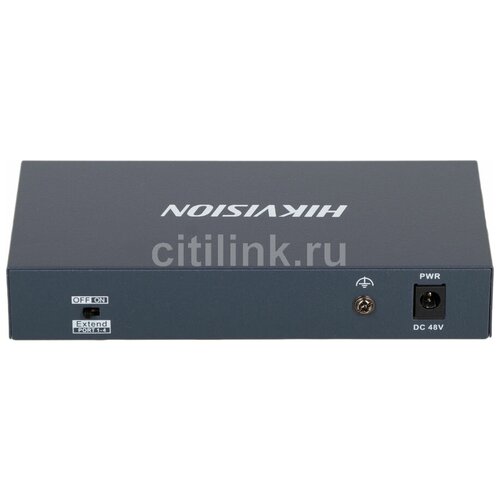 Коммутатор Hikvision DS-3E0106HP-E 4x100Mb 2PoE 60W неуправляемый 878000₽