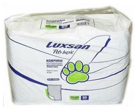 Пеленки (коврики) для собак впитывающие Luxsan Pets Basic 60х90 см 60 см 90 см 30 шт.