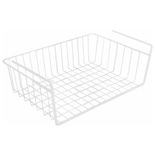 Корзина сетчатая навесная на полку, 40 х 25 х 13 см, цвет белый