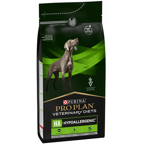 pro plan veterinary diets cat ha hypoallergenic сухой диетический корм для кошек при аллергиях и пищевой непереносимости Сухой корм для собак и щенков Pro Plan Veterinary Diets HA Hypoallergenic, при пищевой аллергии 1 уп. х 2 шт. х 1.3 кг