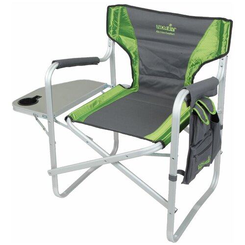 набор мебели norfin runn nf alu 120x60см стол 4 табурета Кресло NORFIN Risor NF серый/зеленый