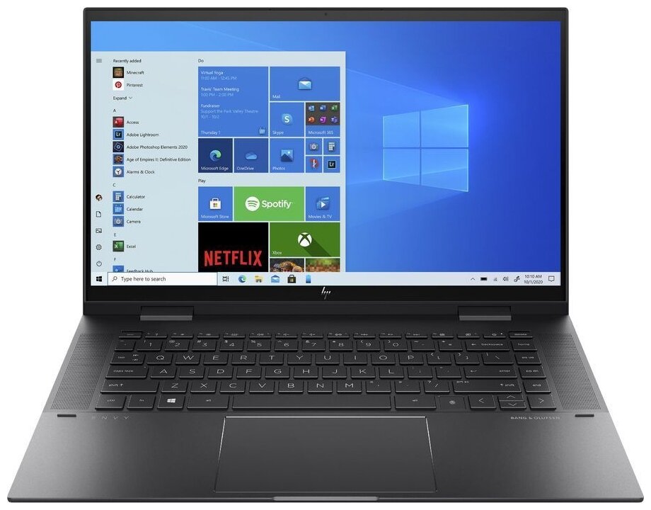 15.6" Ноутбук HP ENVY x360 15-eu0015ur 1920x1080, AMD Ryzen 7 5700U 1.8 ГГц, RAM 16 ГБ, DDR4, SSD 512 ГБ, AMD Radeon Graphics, Windows 11 Home, 633W7EA, черный