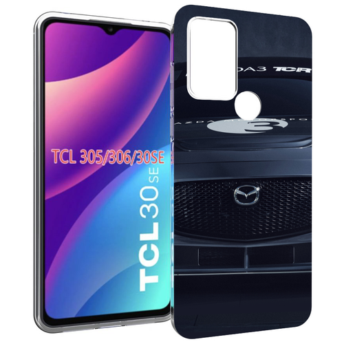 смартфон tcl 30e atlantic blue 3 64 gb Чехол MyPads mazda мазда 3 для TCL 30SE / TCL 305 / TCL 306 / TCL 30E задняя-панель-накладка-бампер