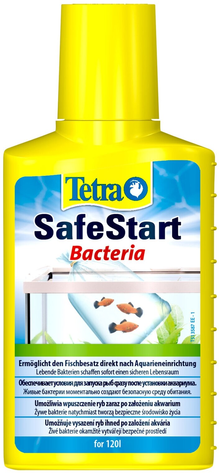 Tetra Safe Start Bacteria бактериальная культура для запуска нового аквариума, 100 мл - фотография № 1