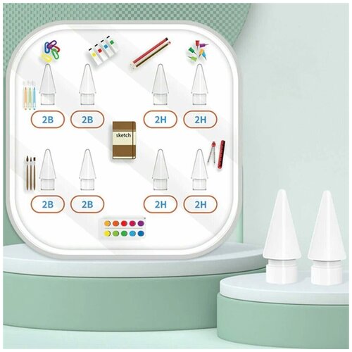 Набор наконечников для Стилуса Apple Pencil 1 и 2 поколения - 8шт.