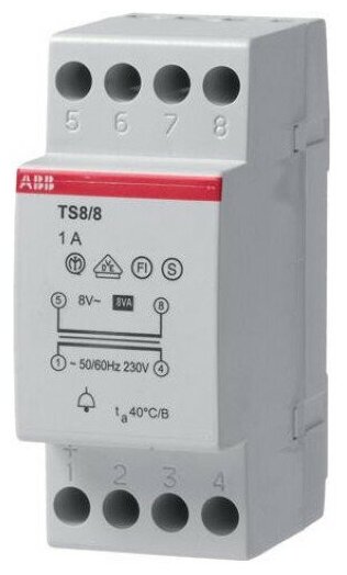 TS25/12-24C Трансформатор разделительный безопасности 220-24-12V AC 25VA ABB, 2CSM251043R0811