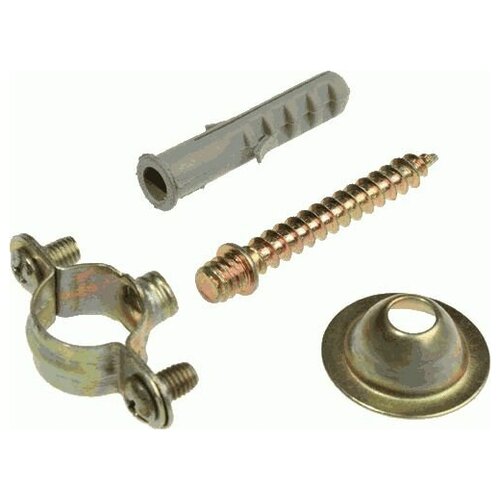 Хомут оцинк. 22мм без резин.уплотн.в компл.с шурупом,дюбелем,дек.чашкой по 10шт. TeRma 24064