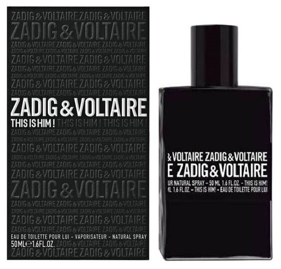 Zadig & Voltaire, This Is Him, 50 мл, туалетная вода мужская