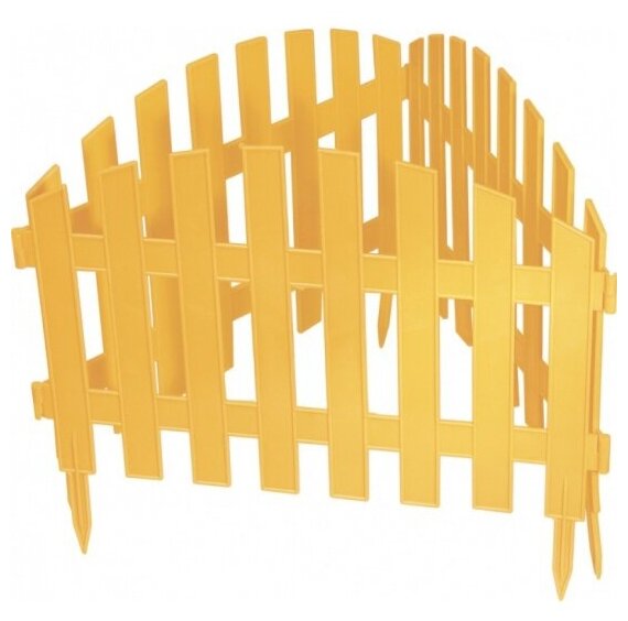 Забор декоративный Palisad 28 x 300 см, желтый 65010