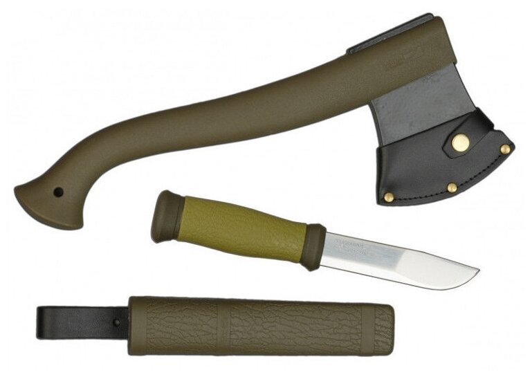 Набор MORAKNIV нож/топор Outdoor Kit MG (1-2001) компл.:1шт с топором хаки - фотография № 1