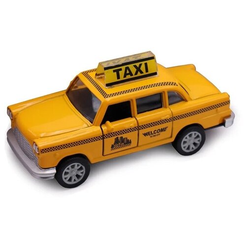 Машинка die-cast, модель Ретро такси, инерционная, открывающиеся двери, желтая, 1:32, Funky Toys FT6 детская инерционная металлическая машинка с открывающимися дверями модель aston martin db5 зеленый