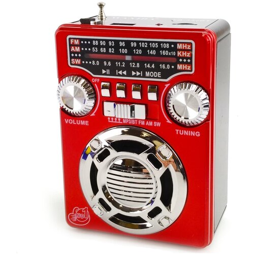 Радио-колонка Waxiba XB-332ВT/ АМ,FM,SW/ MP3 плеер/светодиодный фонарик