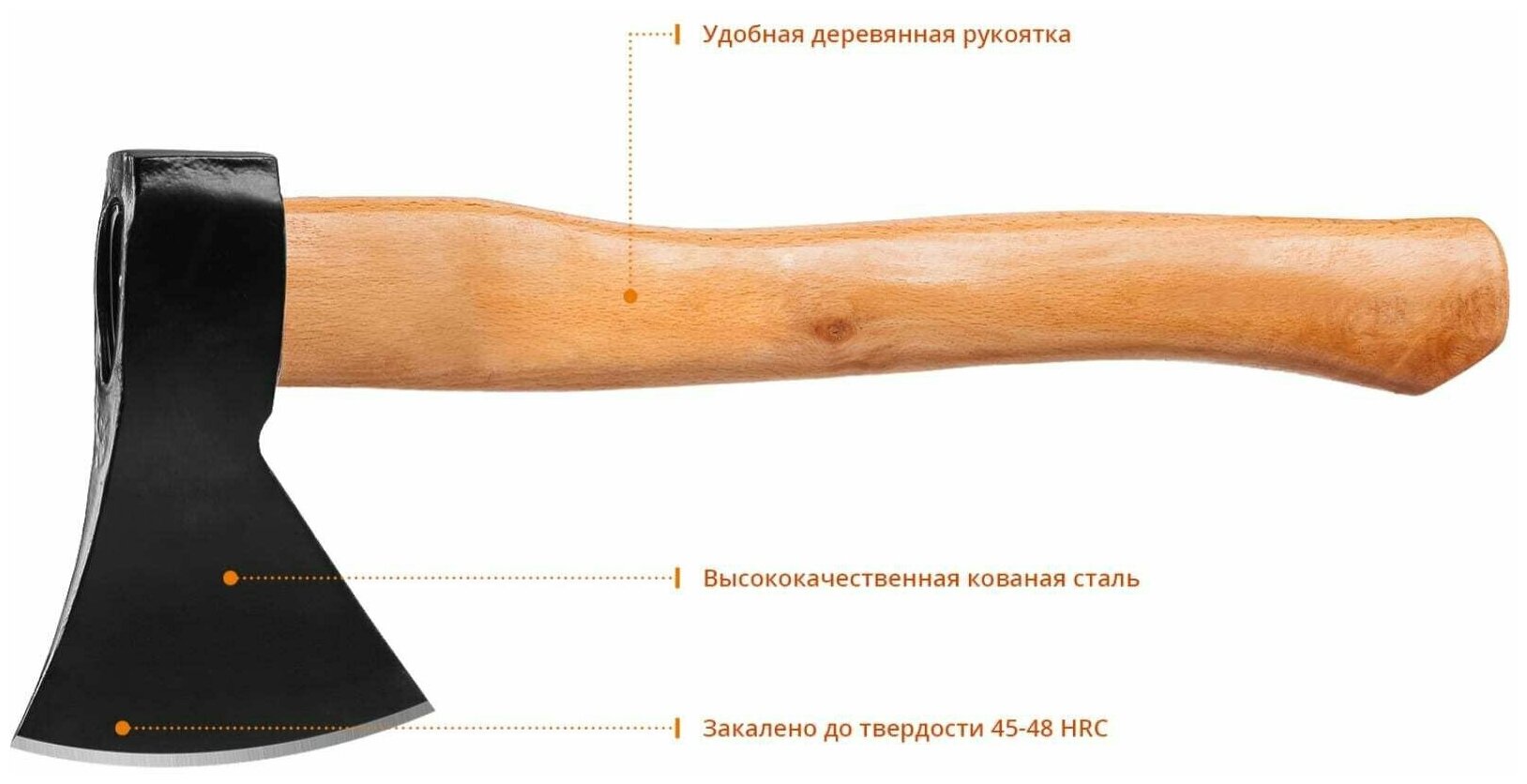 Топор кованый MIRAX, 800/900 г, с деревянной рукояткой 360 мм(2060-08_z02) - фотография № 5