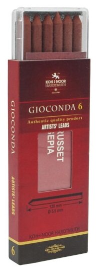 Сангина для цанг. каранд. GIOCONDA 4373 D=5.6мм L=120мм 6шт/уп 4373002006PKRU