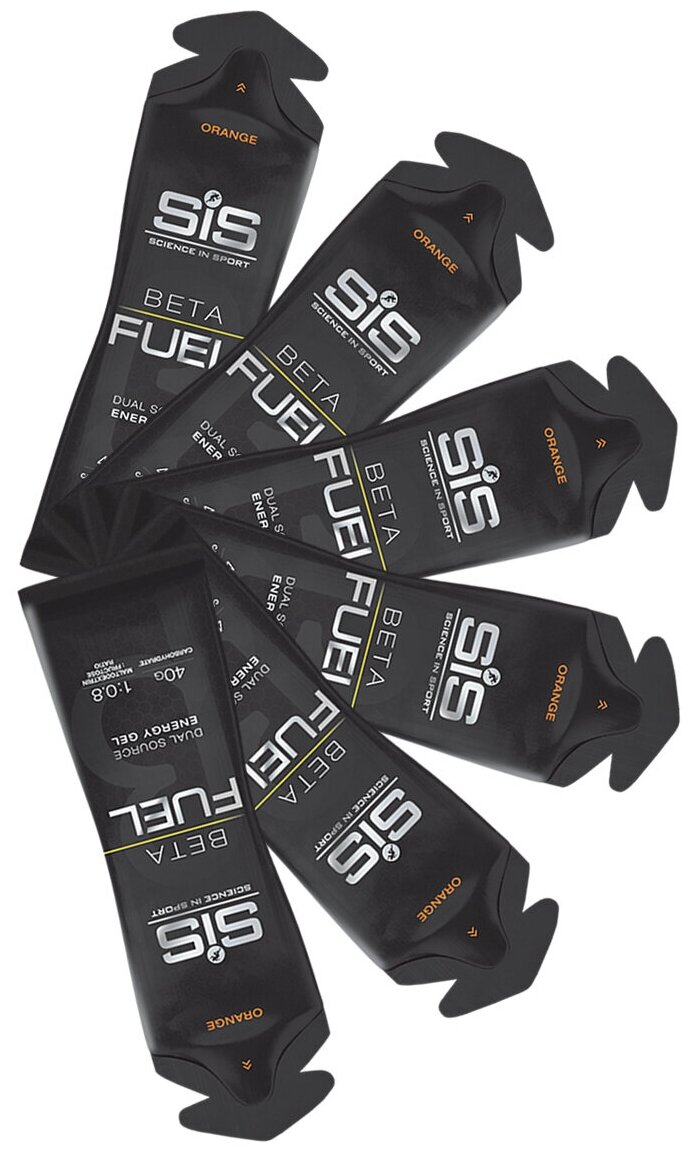 SiS, Beta Fuel Energy Gel, 6шт по 60мл (Апельсин)