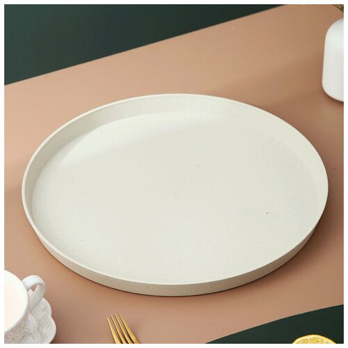 Тарелка для сервировки стола из пшеничной соломы 33см.