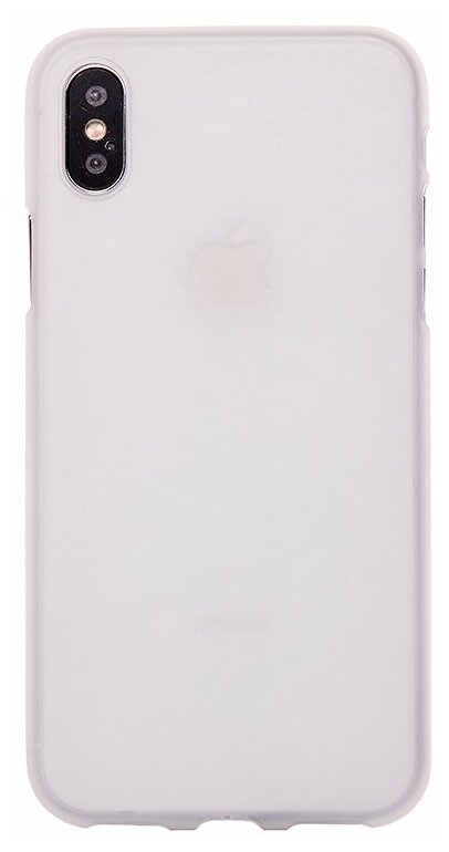 Чехол силиконовый матовый для Apple iPhone Xs (белый)