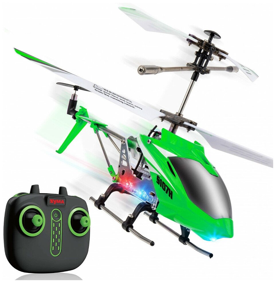 Радиоуправляемый вертолет Syma S107H Green 2.4G с функцией зависания - S107H