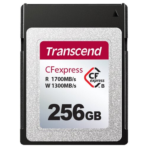 Карта памяти Transcend CFexpress Type B 256 ГБ, R/W 1700/1300 МБ/с, 1 шт. устройство чтения записи transcend ts rde2 usb3 2 type c для карт cfexpress type b чёрное