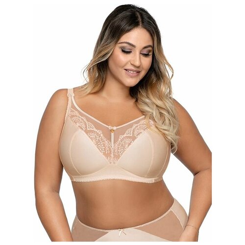 Бюстгальтер plus size с мягкими чашечками без косточек, черный, 75L