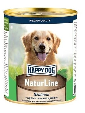 Happy dog Консервы для собак Ягненок с сердцем печенью и рубцом | Natur Line 0,97 кг 52441 (2 шт)